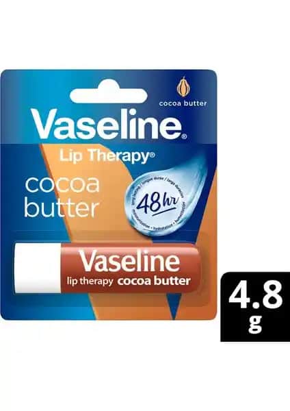 Vaseline Lip Therapy Cocoa Butter Dudak Bakım Kremi Yüksek Nem ve Hoş Koku Sağlar