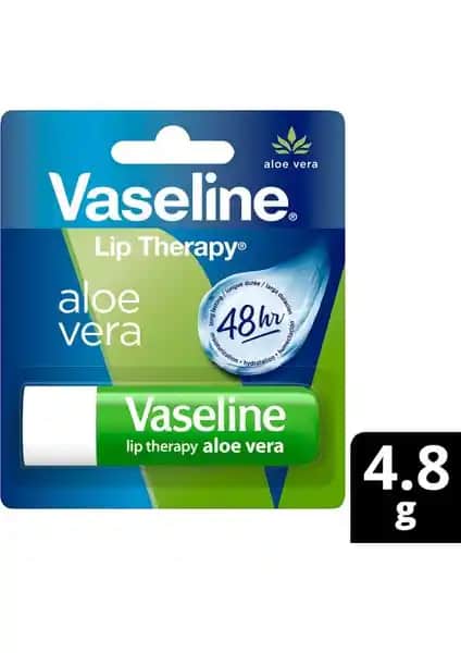 Vaseline Lip Therapy Dudak Bakım Kremi Aloe Vera ile Doğal ve Etkili Dudak Nemlendirme Çözümü