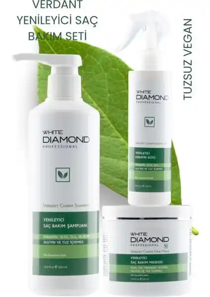 White Diamond Tuzsuz Saç Bakım Seti ile Doğal ve Güçlü Saçlara Sahip Olun
