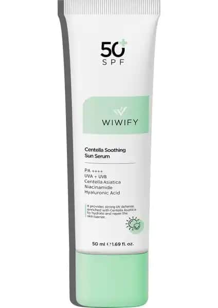 Wiwify Yatıştırıcı Onarıcı Güneş Serumu SPF 50+ PA++++ Cilt Koruma ve Hassasiyet Destekli