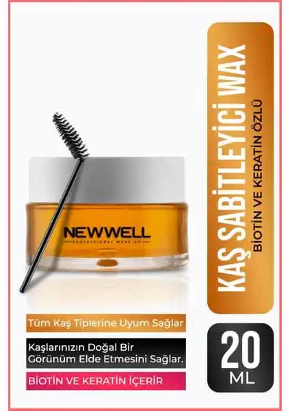 Yeni Well Kaş Sabitleyici Wax 20 Gr: Doğal ve Güçlü Kaş Sabitleme ve Şekillendirme Ürünü