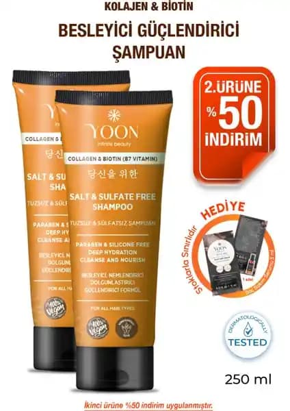 Yoon 2'li Sülfatsız ve Tuzsuz Şampuan: Doğal İçeriklerle Güçlü Saçlar İçin İdeal Seçenek