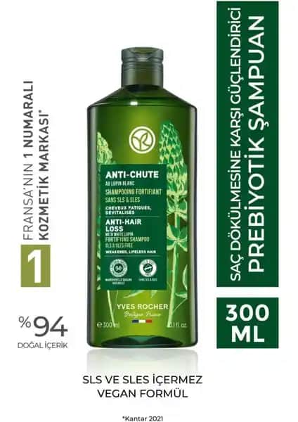 Yves Rocher Anti-Dökülme Prebiyotik Şampuanı Saç Güçlendirme ve Sağlık İçin Doğal Çözüm