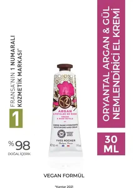 Yves Rocher Nemlendirici El Kremi Oryantal Argan Gül ile Doğal Bakım ve Aromatik Deneyim