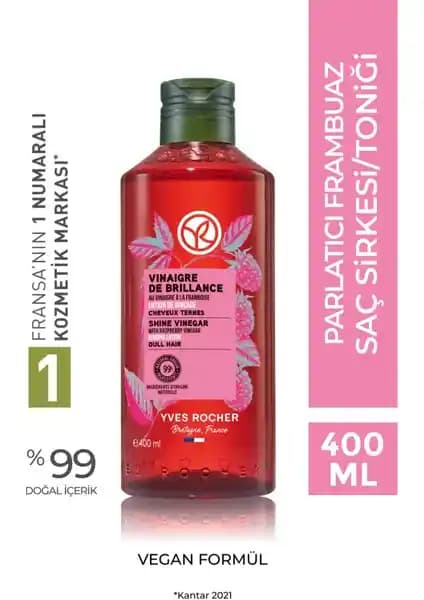 Yves Rocher Parlatıcı Frambuaz Saç Sirkesi: Doğal Parlaklık ve Sağlıklı Görünüm Sağlar