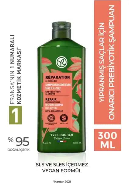 Yves Rocher Yıpranmış Saçlar İçin Onarıcı Prebiyotik Şampuanın Özellikleri ve Faydaları