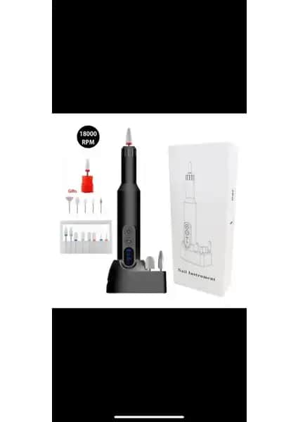 Zigver Kablosuz Tırnak Matkap Makinesi 18000 RPM Profesyonel ve Ev Kullanımı İçin