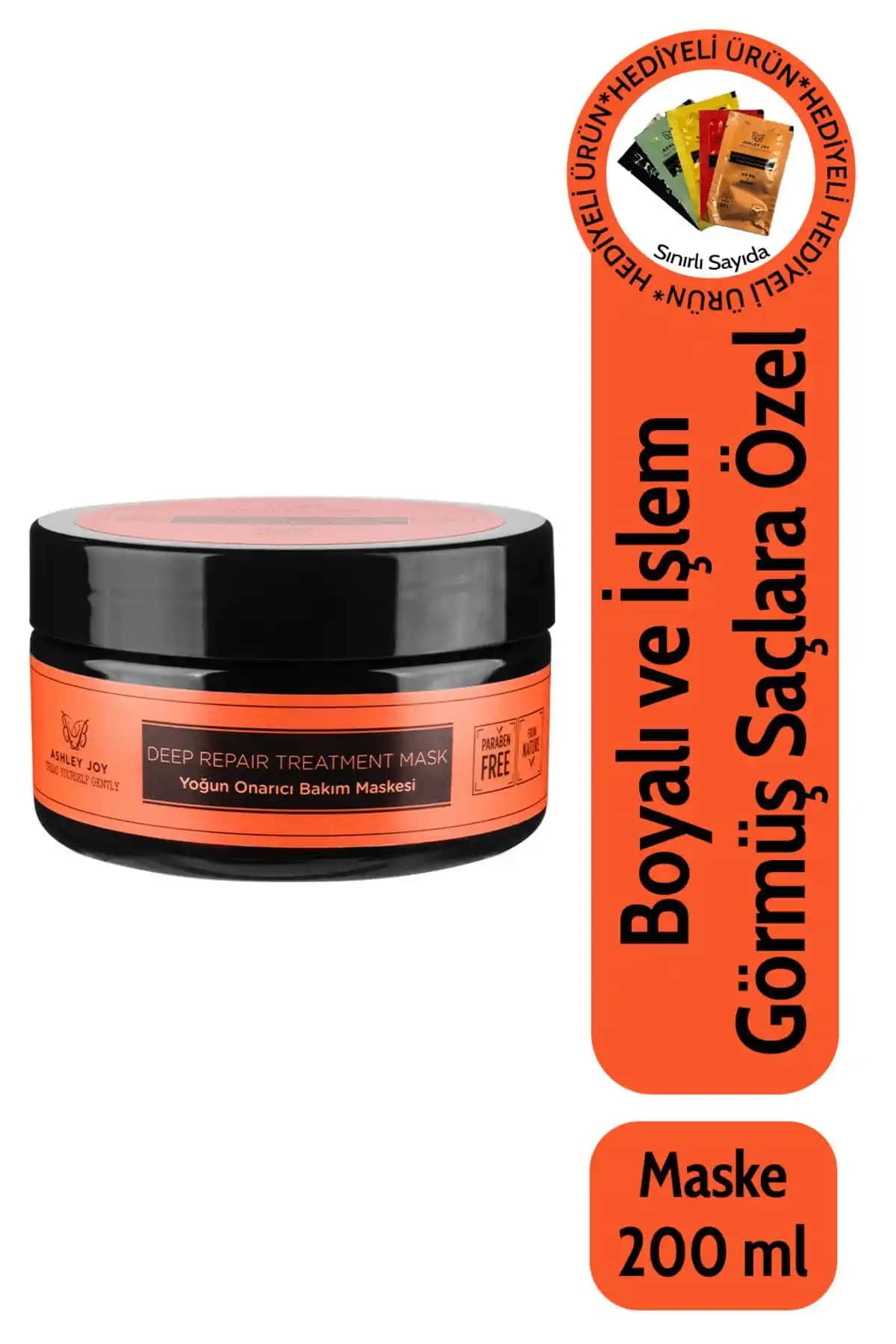 Ashley Joy Yoğun Onarıcı Saç Maskesi Yıpranmış Saçlar İçin Derinlemesine Bakım