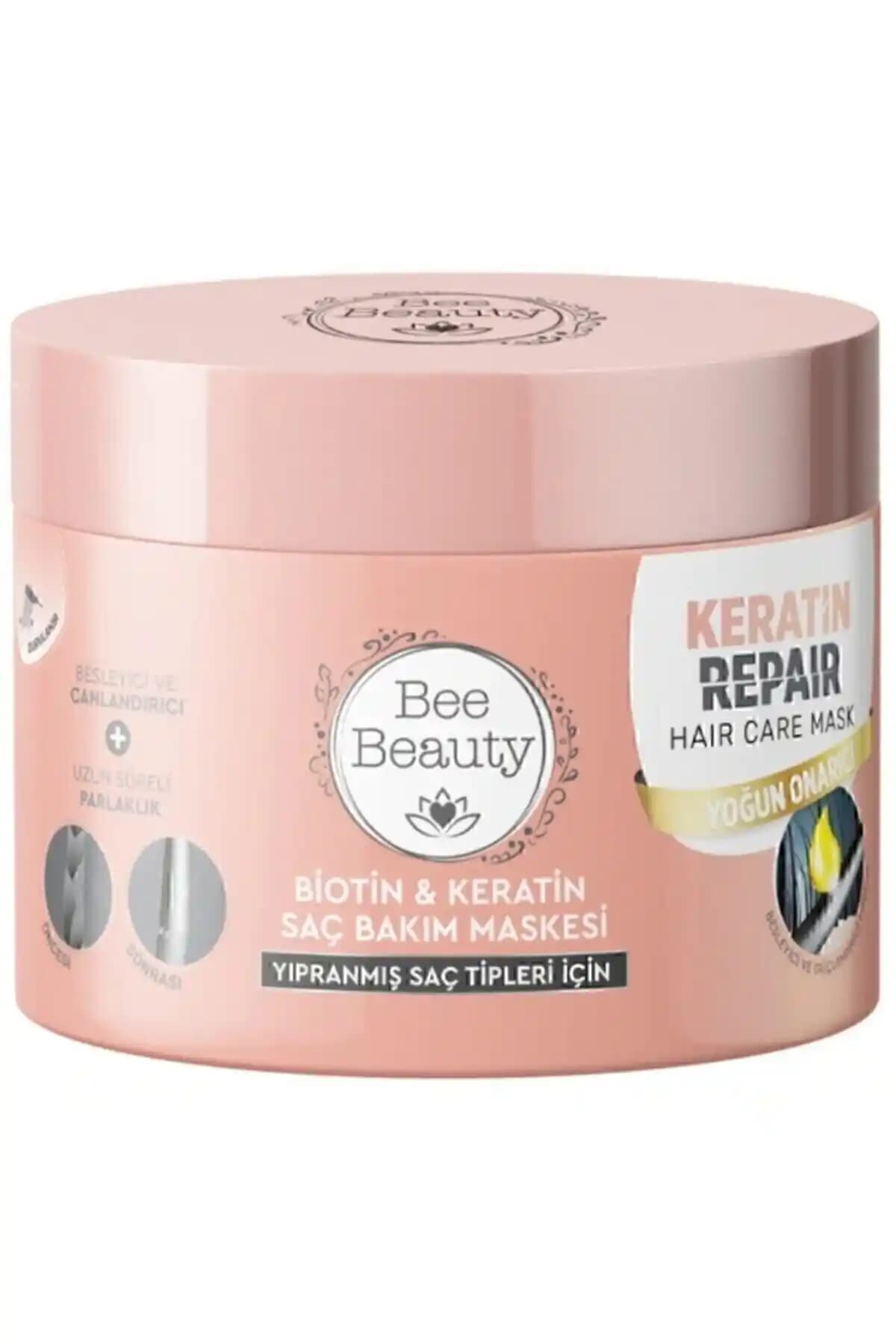 Bee Beauty Biotin ve Keratin Saç Maskesi: Güçlendirici ve Nemlendirici Saç Bakım Ürünü