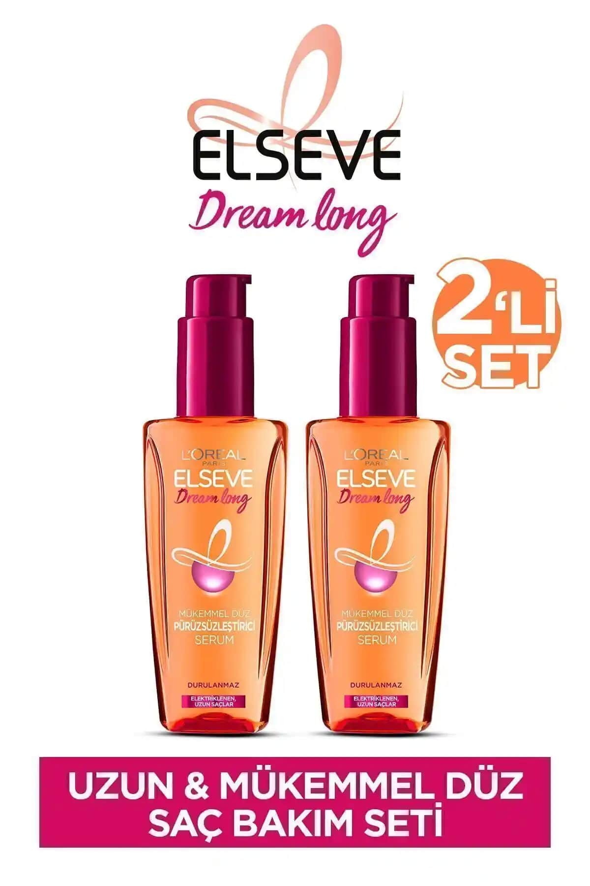 Elseve Dream Long Düz Pürüzsüzleştirici Serum Saçlara Sağlıklı ve Parlak Görünüm Kazandırır
