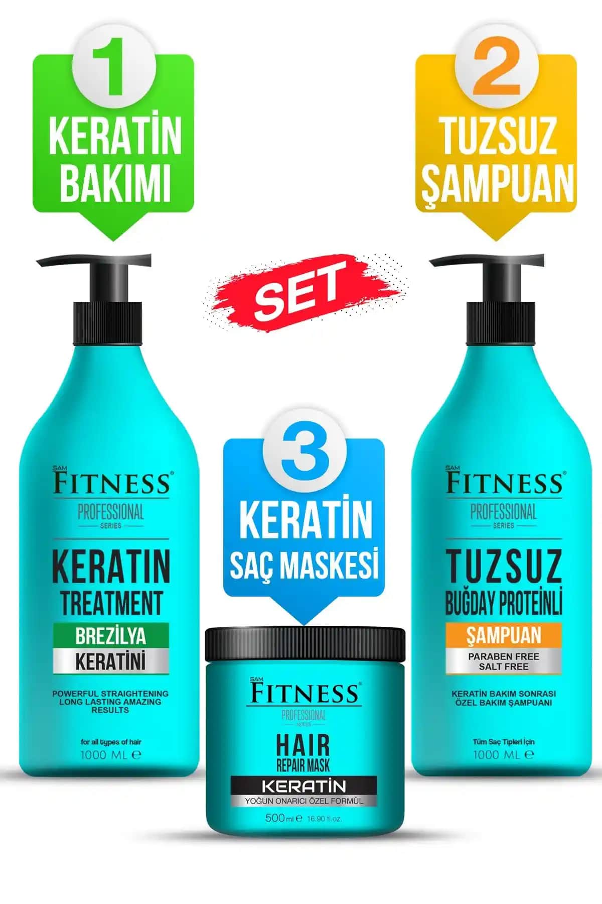 Fitness Profesyonel Brezilya Fönü Keratin Bakımı ile Saçlarınızı Güçlendirin ve Parlatın
