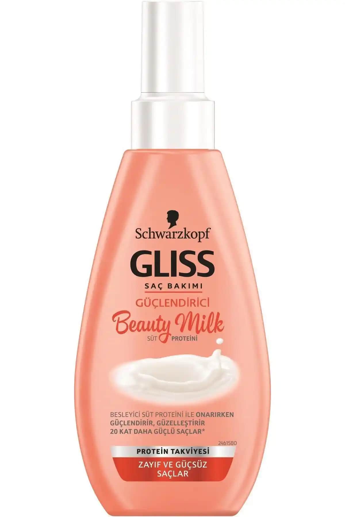 Gliss Beauty Milk Güçlendirici Saç Bakım Sütü Zayıf ve Güçsüz Saçlar İçin Güçlendirici Çözüm