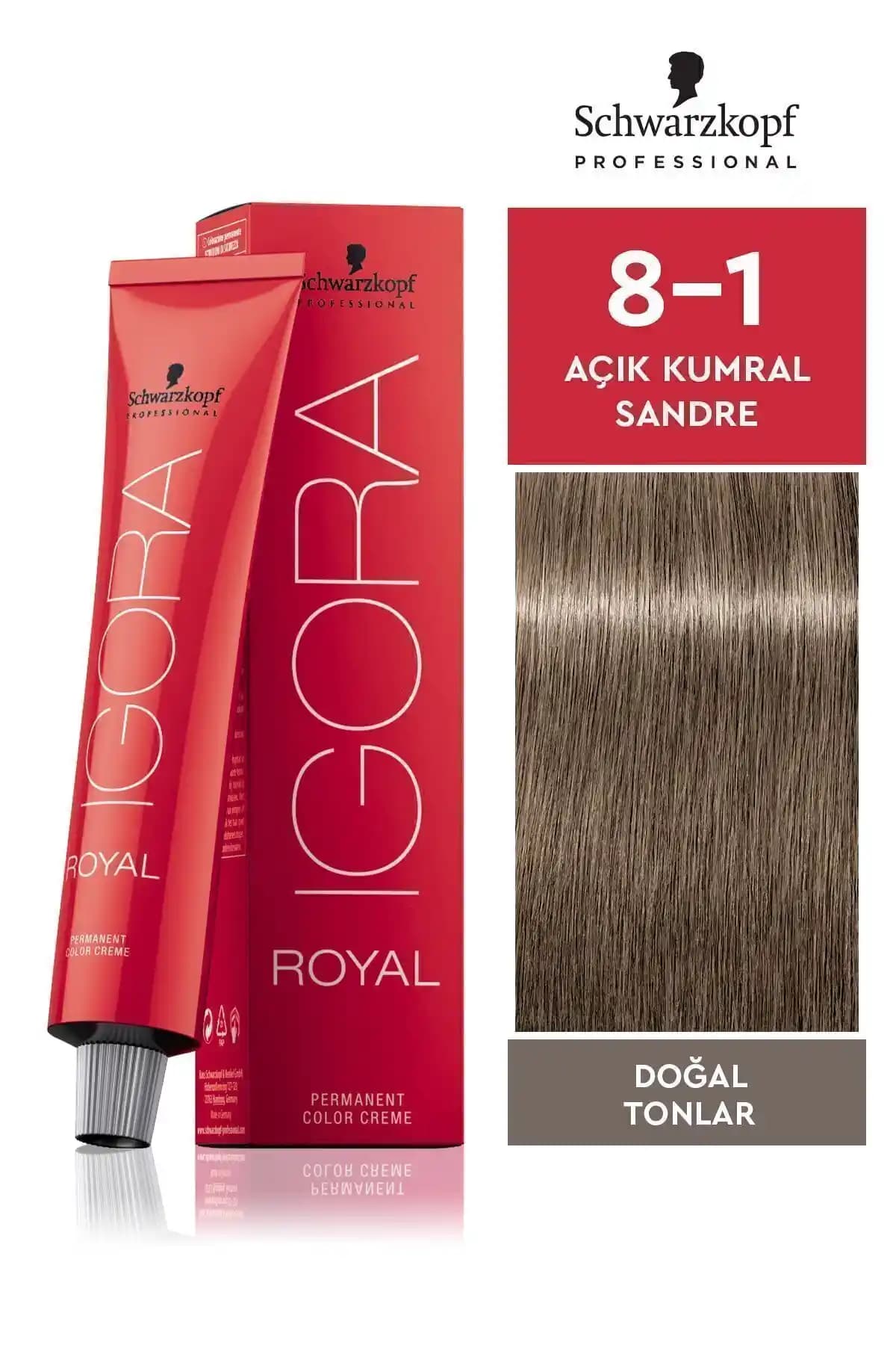 Igora Royal Doğal Tonlar 8-1 Açık Kumral Sandre Saç Boyası: Kalıcı ve Doğal Renk Sonuçları
