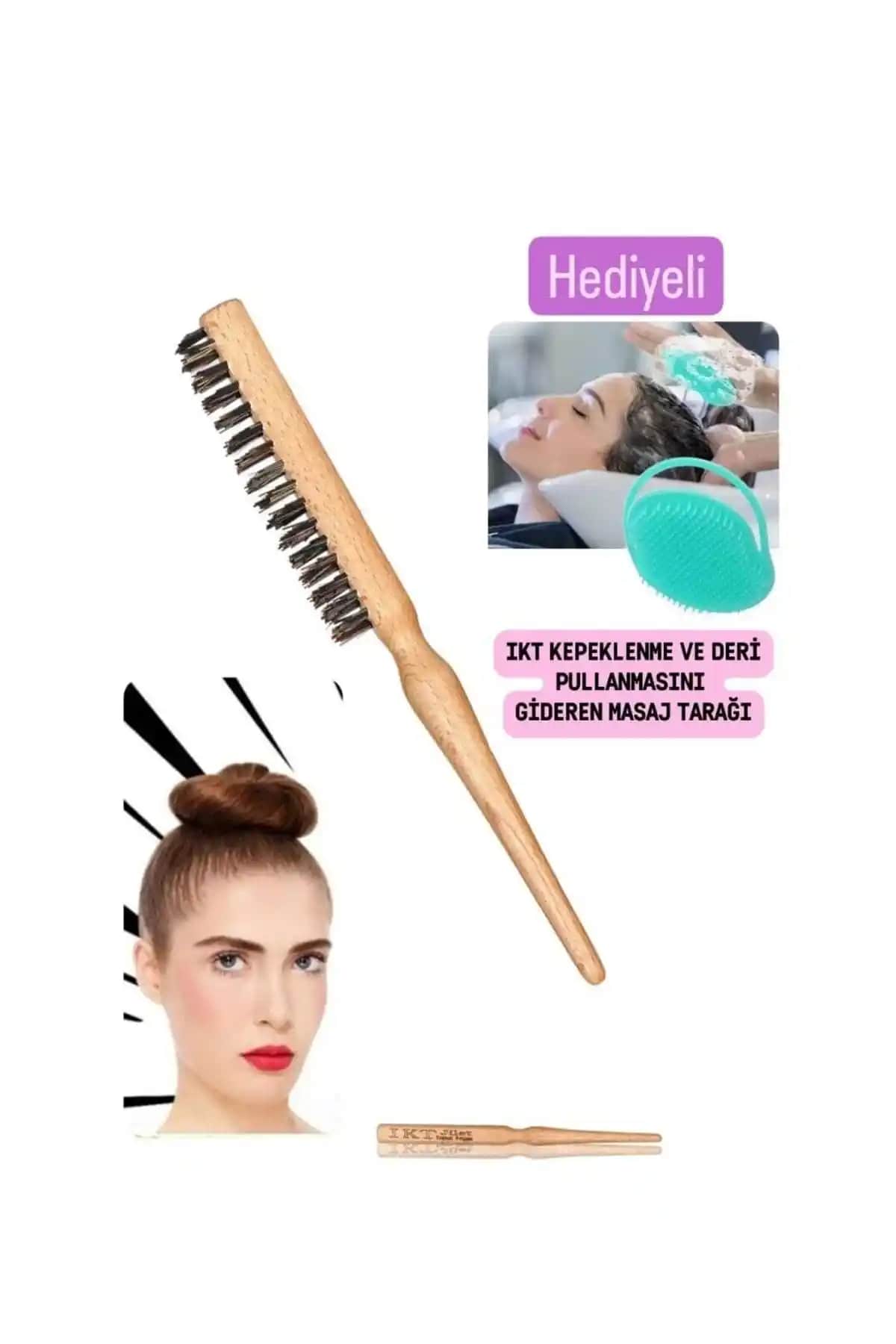 IKT Topuz Fırçası ve Kepeklenme Karşıtı Tarak Seti Saç Bakımında Yeni Bir Dönem