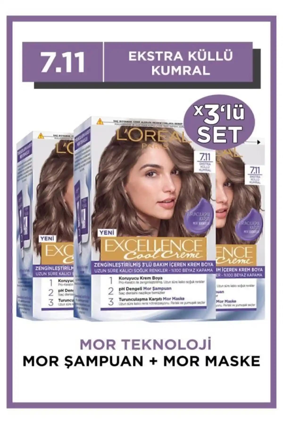L'Oréal Paris Excellence Cool Creme Saç Boyası 7.11 Ekstra Küllü Kumral Özellikleri ve Kullanımı