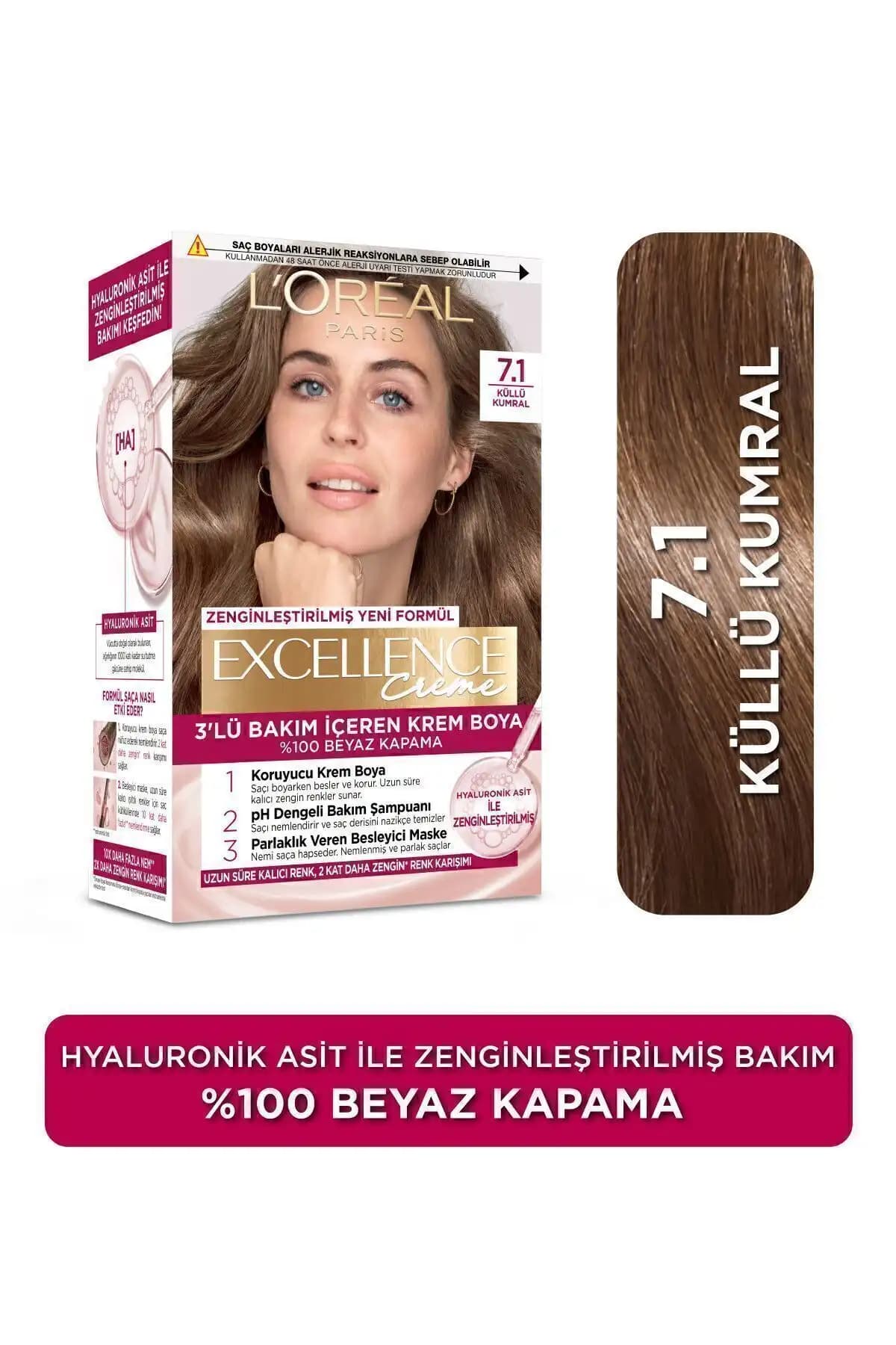 L'Oreal Paris Excellence Creme Kumral Küllü Saç Boyası: Kalıcı Renk ve Güçlü Bakım Özellikleri