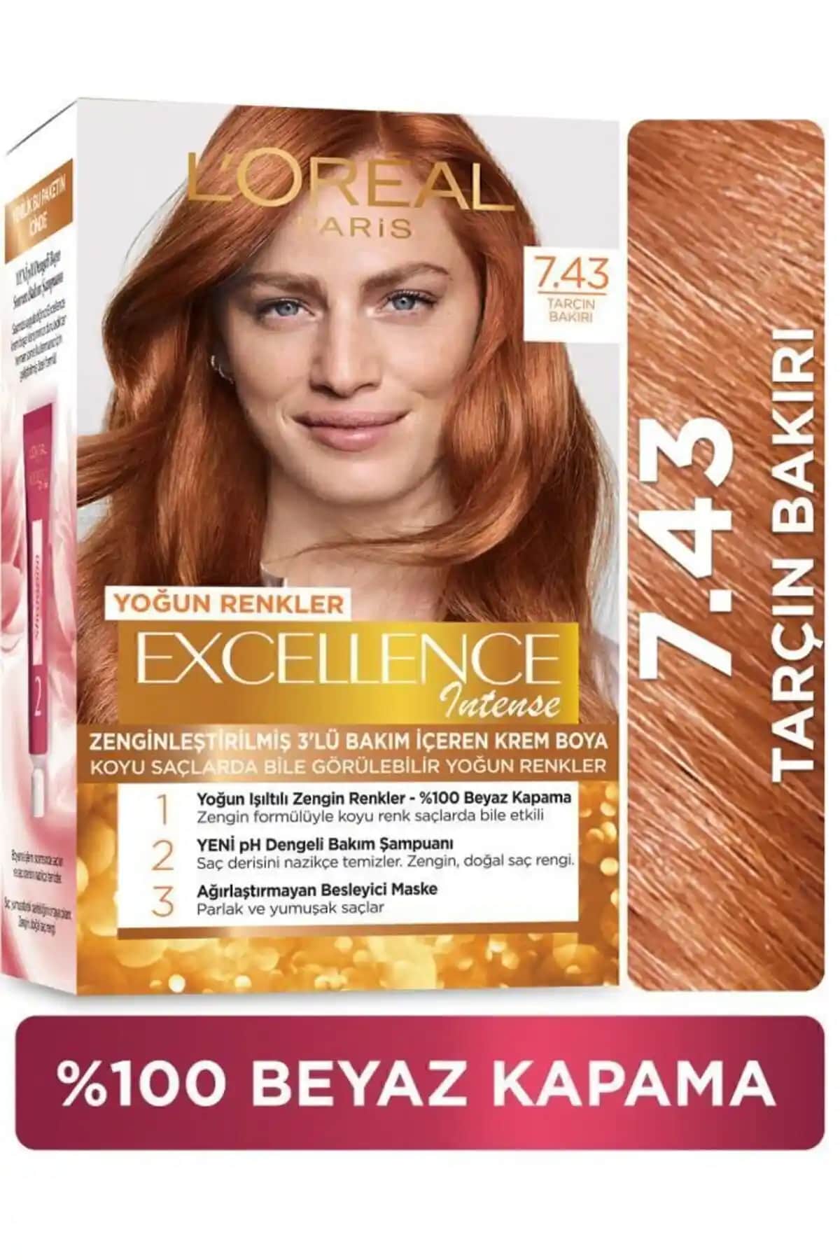 L'Oreal Paris Excellence Intense 7.43 Tarçın Bakır Saç Boyası Detaylı İnceleme ve Kullanıcı Yorumları