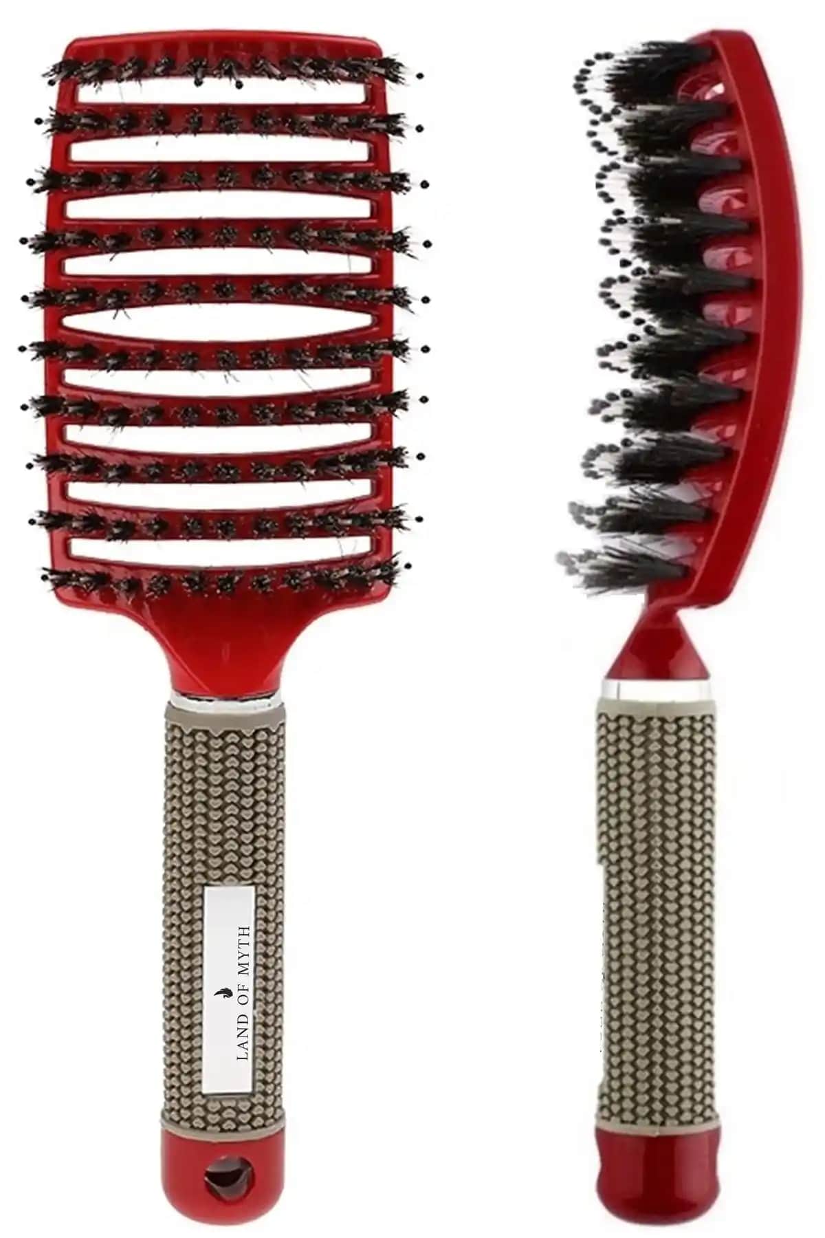 LAND OF MYTH Kırmızı Saç Açma Fırçası - Ergonomik ve Saç Sağlığını Koruyan Tasarım