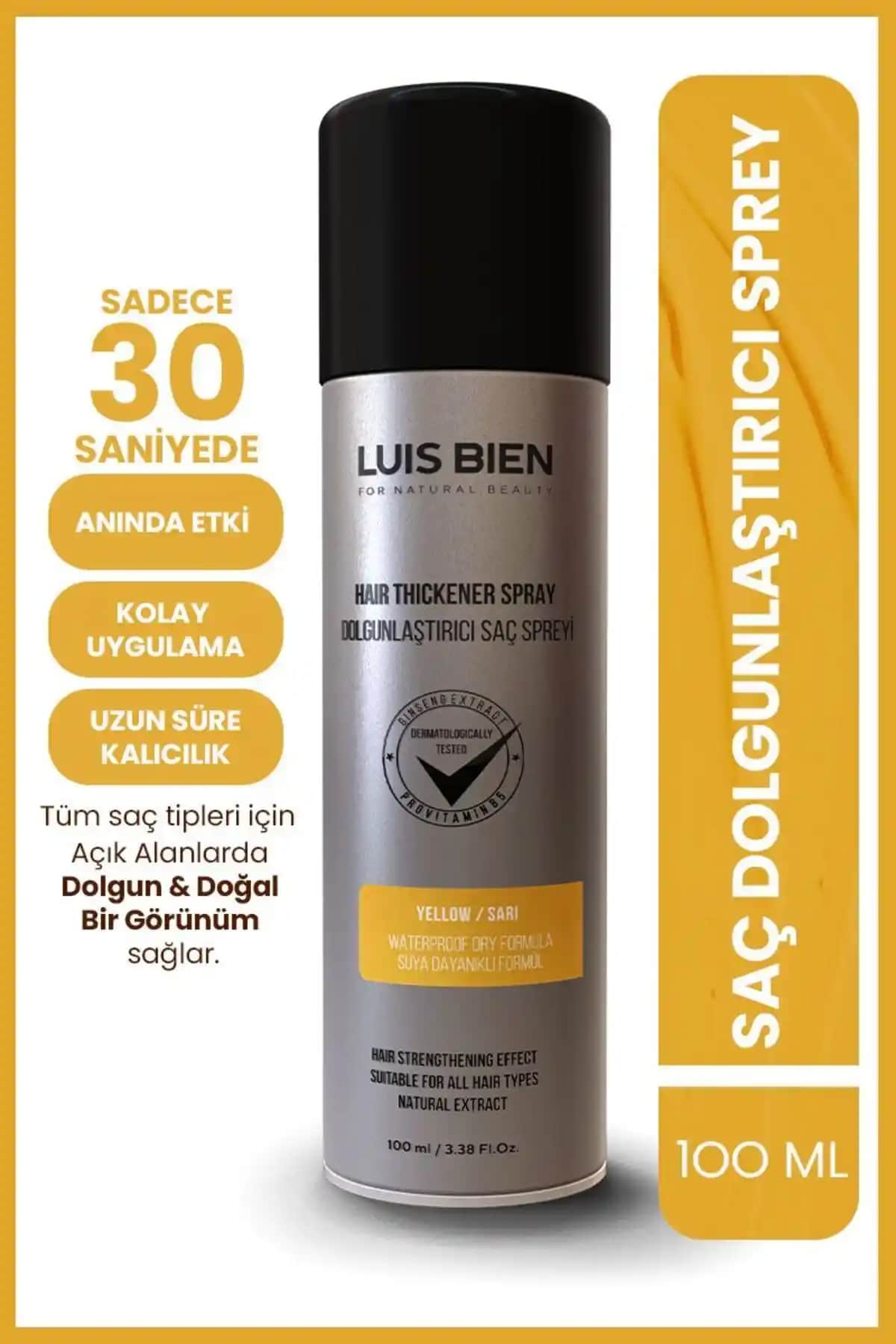 Luis Bien Saç Dolgunlaştırıcı Sprey Sarı 100 ml Hacim ve Dolgunluk Sağlayan Formül