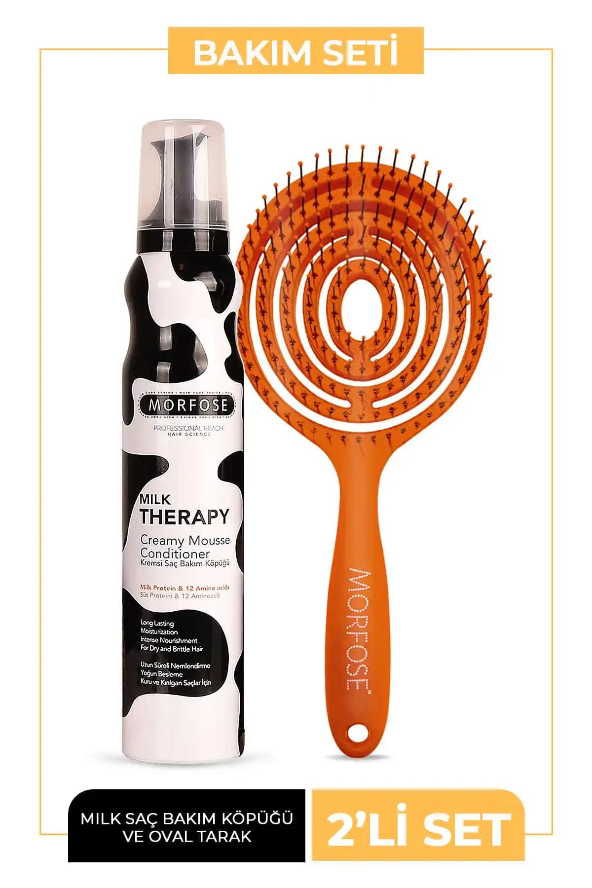 Morfose Oval Saç Fırçası ve Milk Therapy Saç Köpüğü ile Modern Saç Bakım Çözümleri