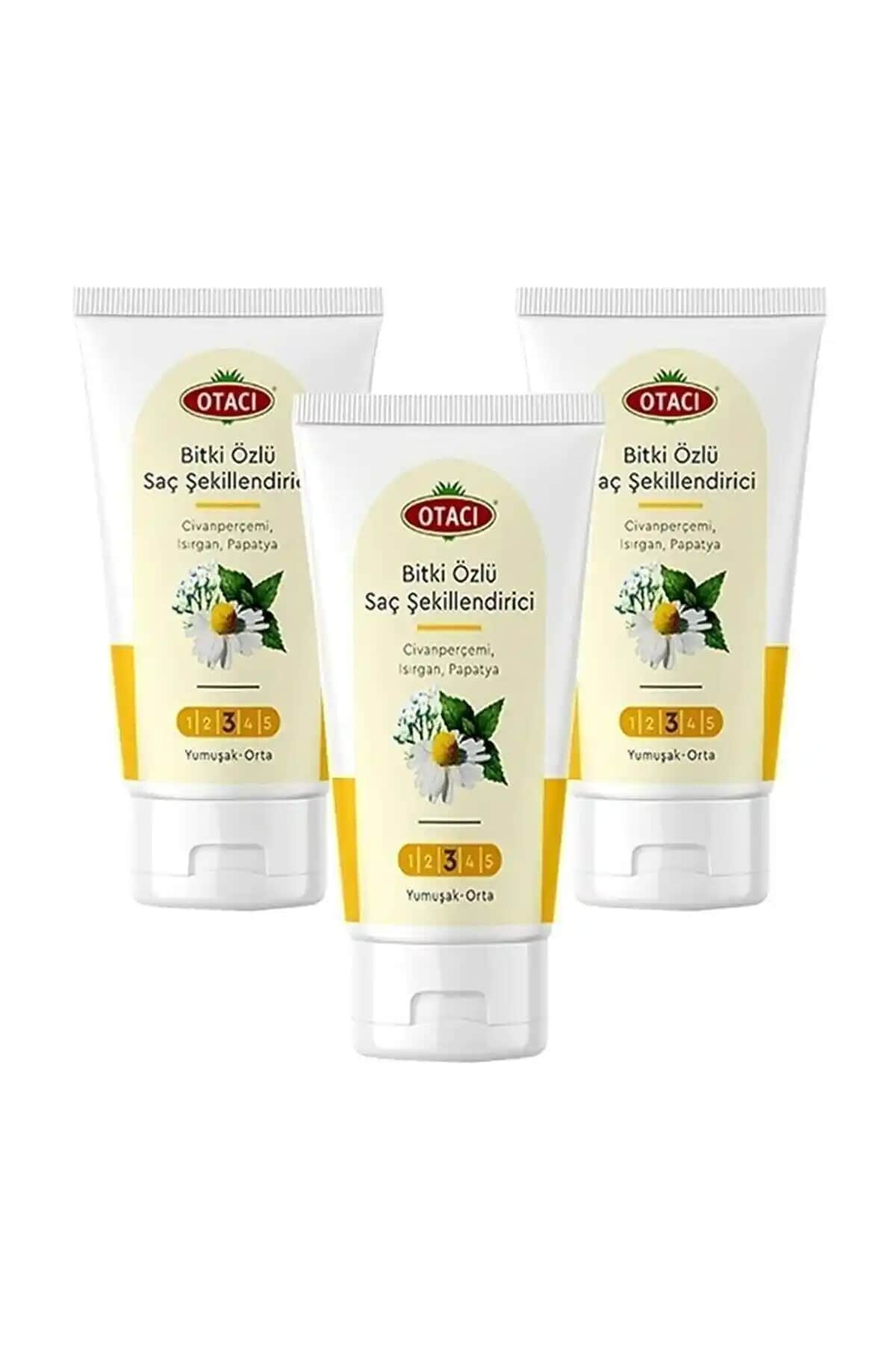 Otacı Bitki Özlü Saç Şekillendirici Üçlü Paket Doğal ve Hafif Tutuculuk Sağlar