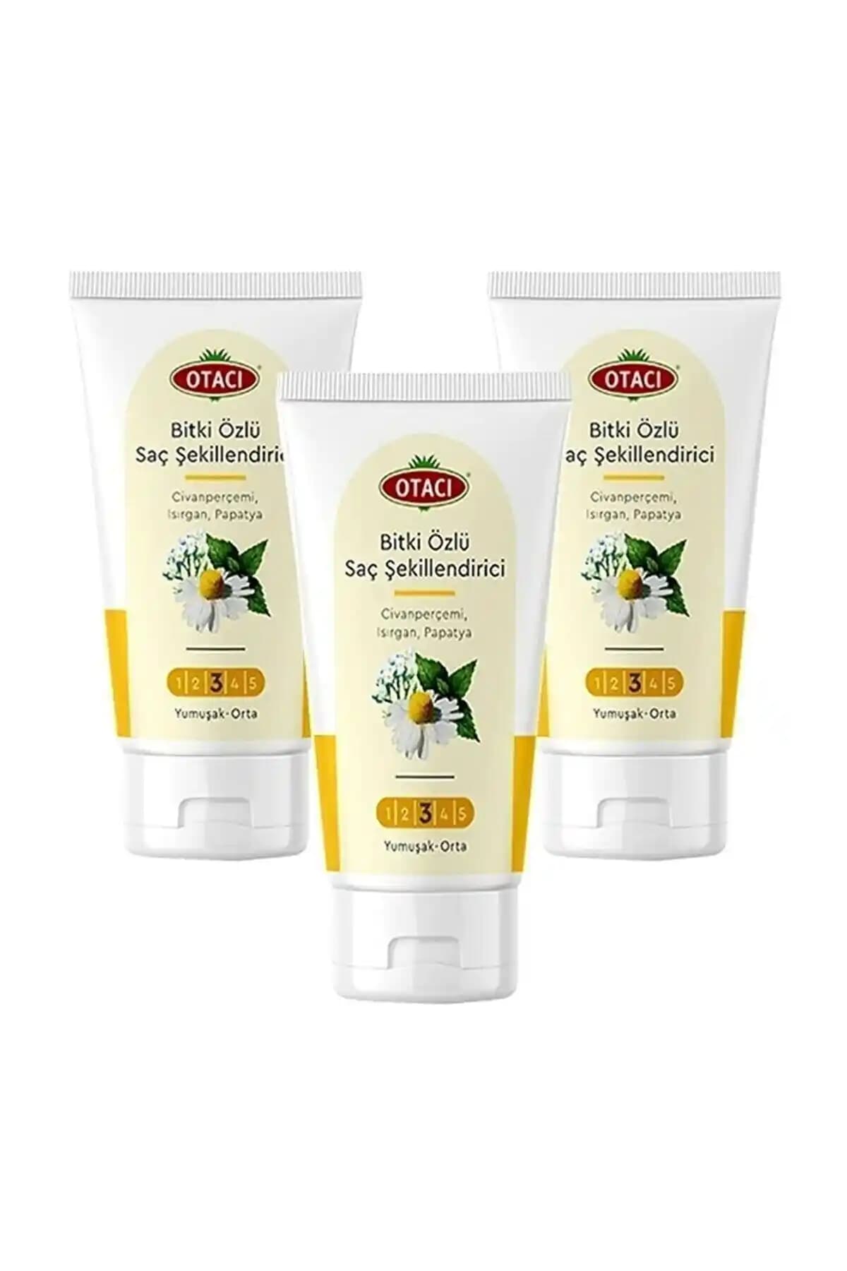 Otacı Bitki Özlü Saç Şekillendirici Üçlü Paket Doğal ve Hafif Tutuculuk Sağlar