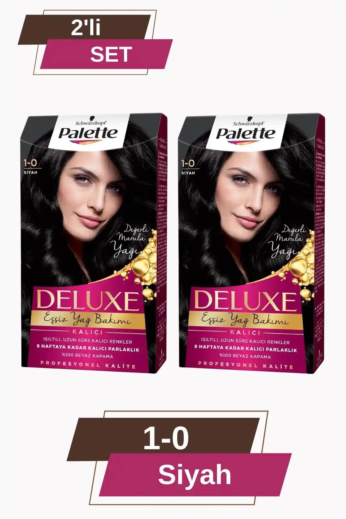 Palette Deluxe 1-0 Siyah Saç Boyası: Kolay Uygulama ve Uzun Süreli Renk Koruma