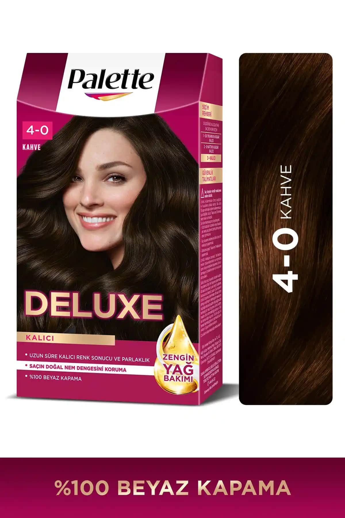 Palette Deluxe 4-0 Kahve: Uzun Süre Dayanan Doğal Görünüm Sunan Saç Boyası