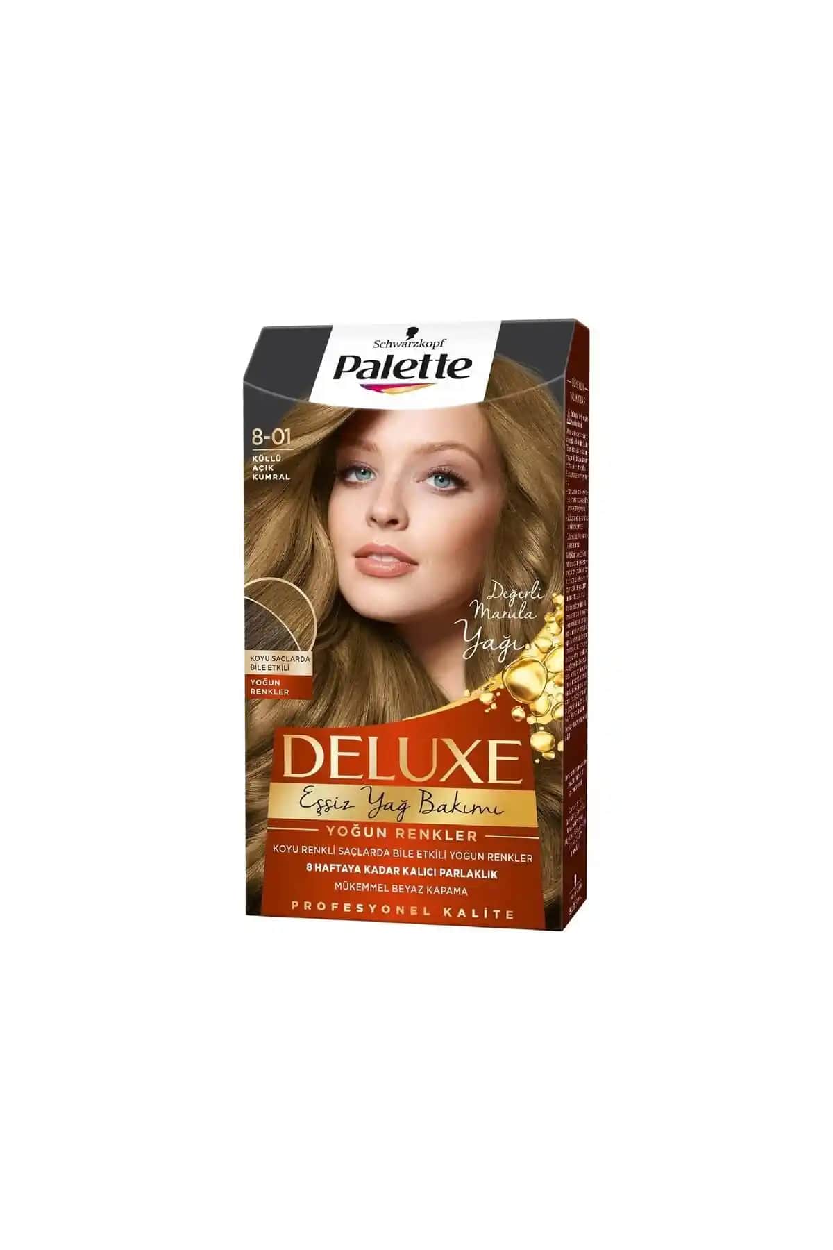 Palette Deluxe Saç Boyası 8-01 Küllü Açık Kumral Doğal ve Güvenilir Renk Seçeneği