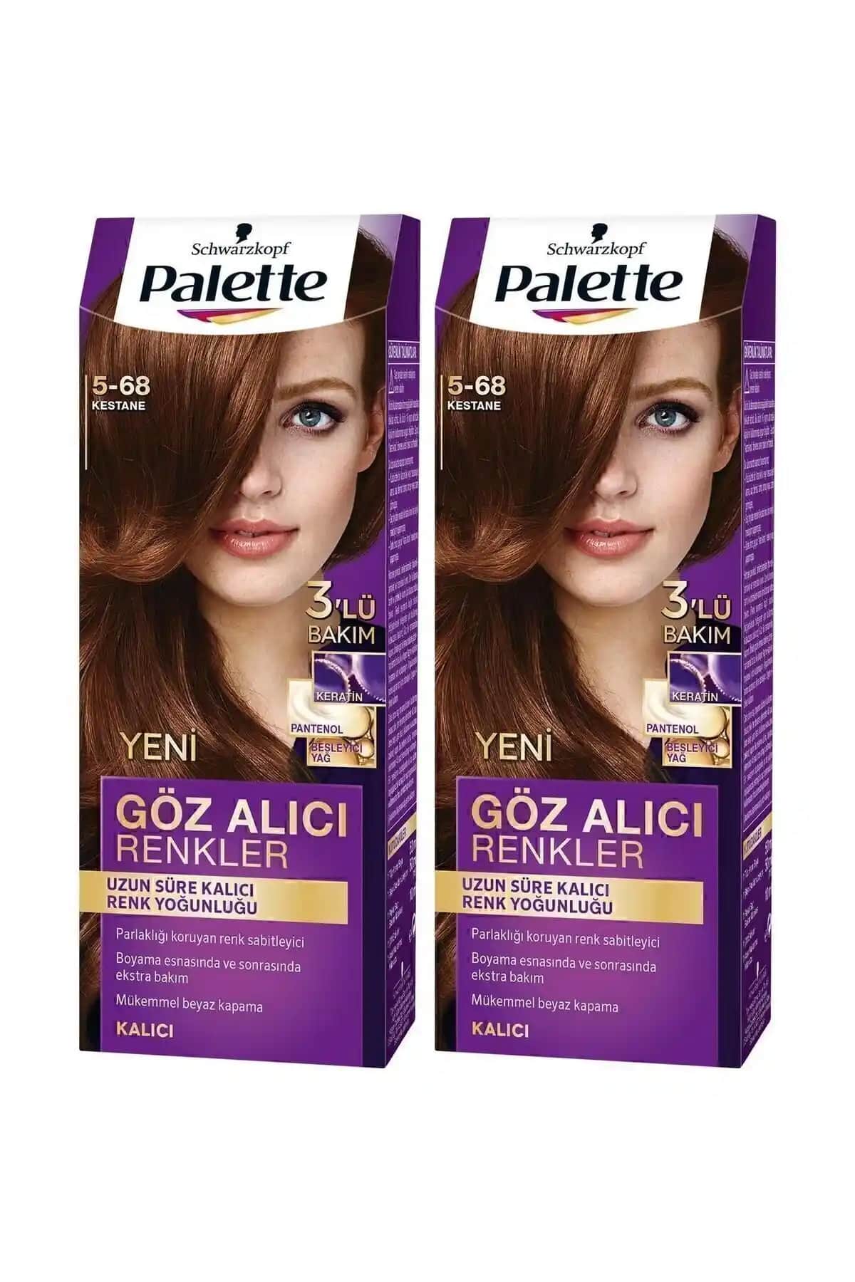 Palette Göz Alıcı Renkler 5-68 Kestane Saç Boyası Kalıcı ve Parlak Tonlar