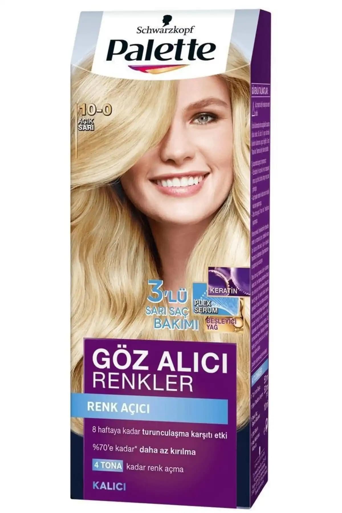 Palette Göz Alıcı Renkler Saç Boyası 10-0 Açık Sarı: Doğal ve Parlak Saç Rengi İçin Güvenilir Seçenek