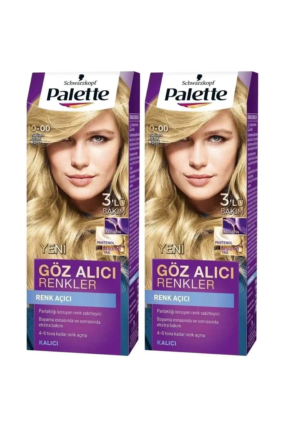 Palette Göz Alıcı Renkler Yoğun Renk Açıcı 2 Adet ile Canlı ve Parlak Saçlar