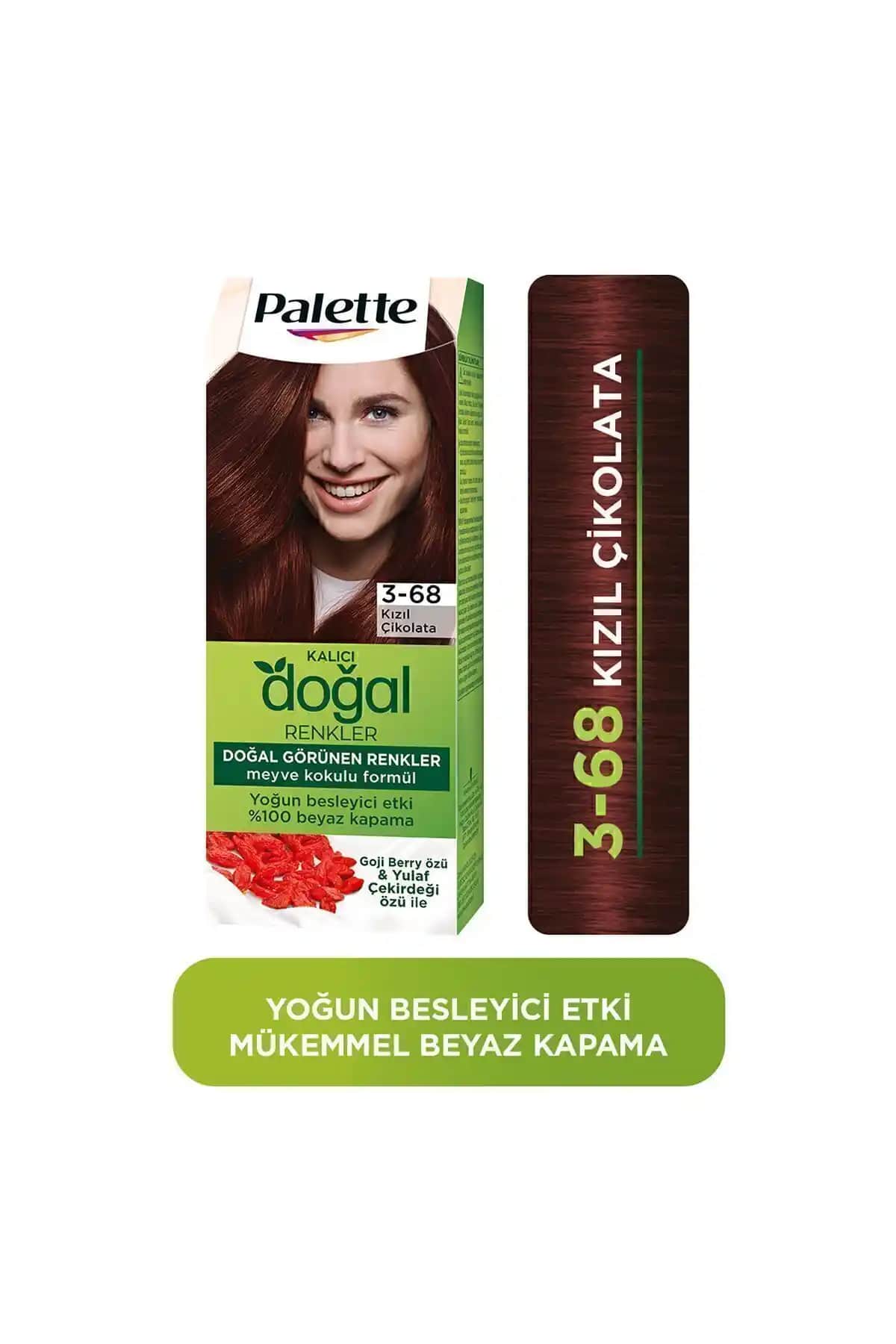 Palette Kalıcı Doğal Renkler 3-68 Kızıl Çikolata Saç Boyası Ürün Tanıtımı ve Özellikleri