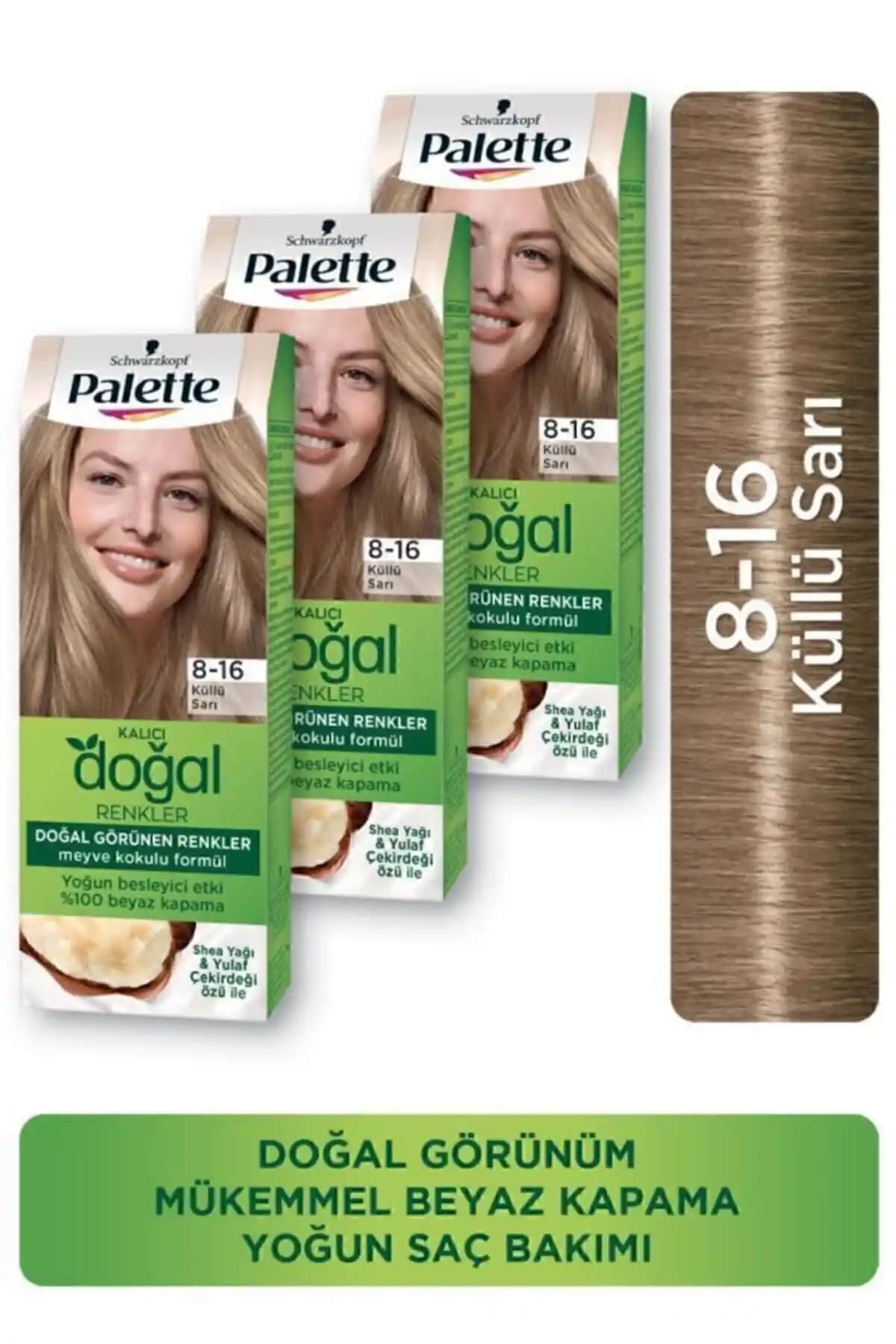 Palette Kalıcı Doğal Renkler Saç Boyası Küllü Sarı Tonlarıyla Doğal ve Güvenilir Sonuçlar