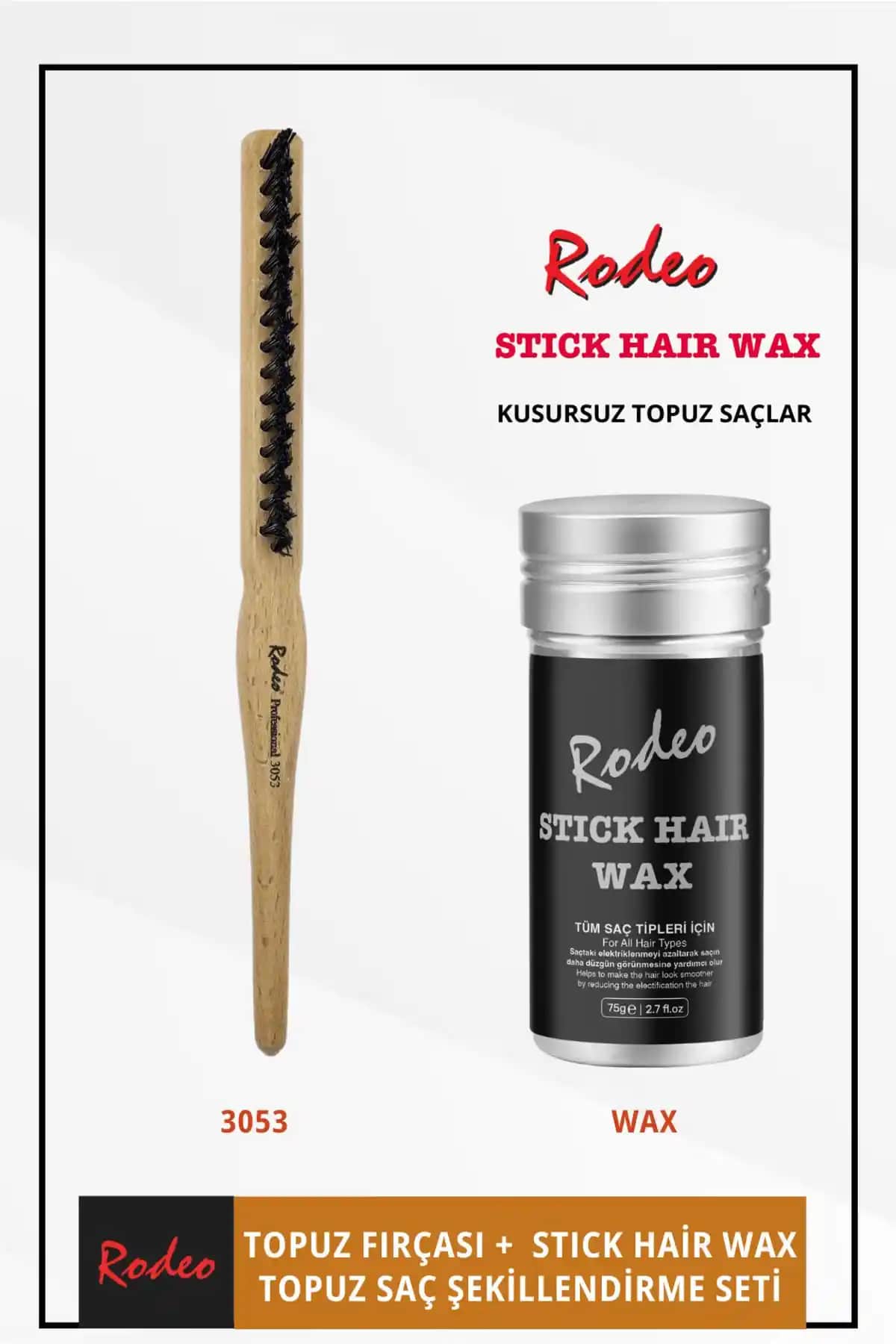 RODEO Stick Wax Profesyonel Topuz Fırçası ile Saç Şekillendirmede Yeni Dönem