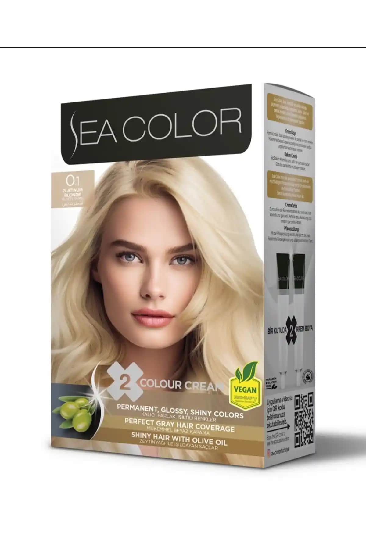 Sea Color 0.1 Platin Sarısı Set Boya ile Kalıcı ve Doğa Dostu Saç Renkleri Yaratın