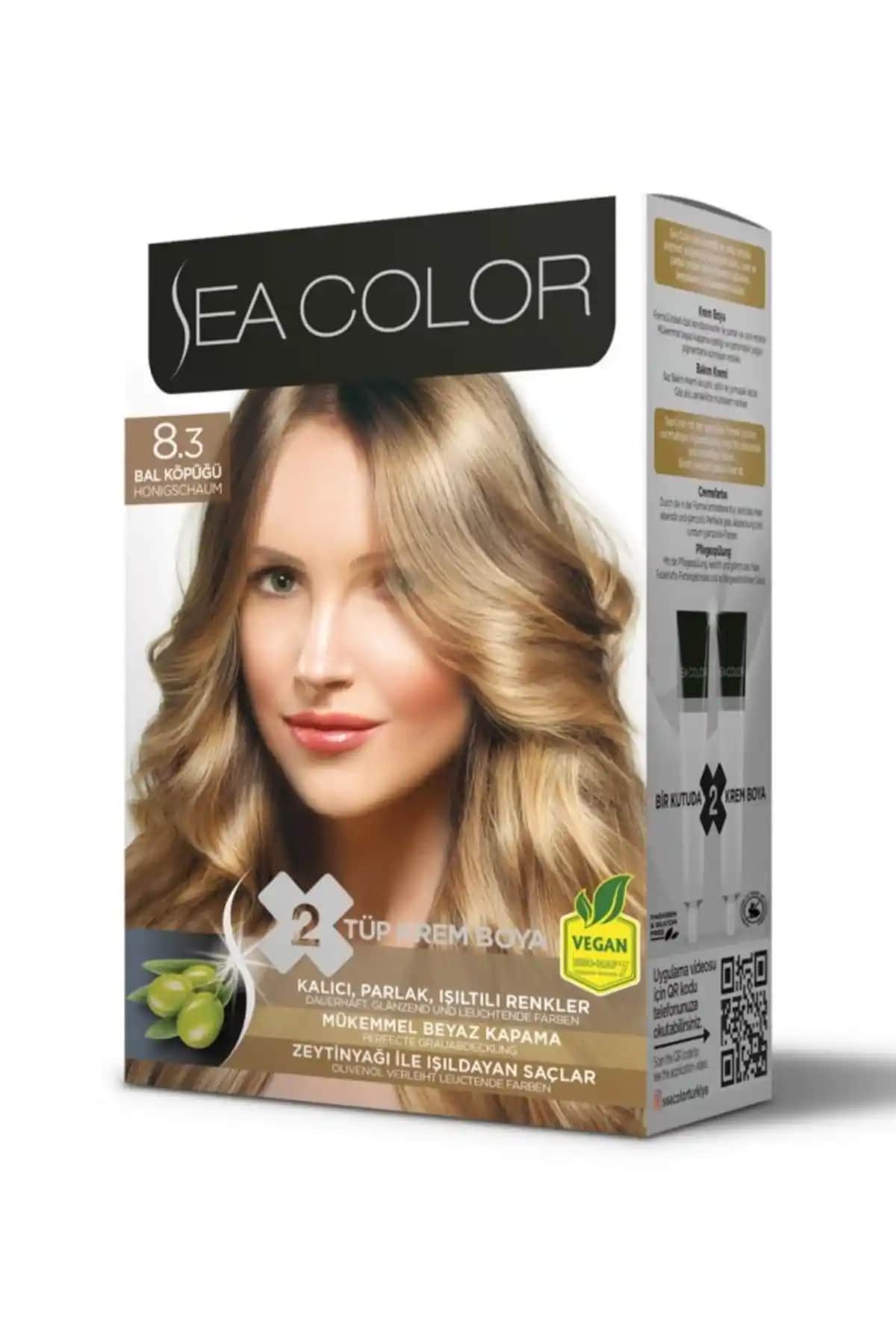 Sea Color 8.3 Bal Köpüğü Set Saç Boyası: Doğal ve Kalıcı Mavi Tonlar İçin Uygun Çözüm