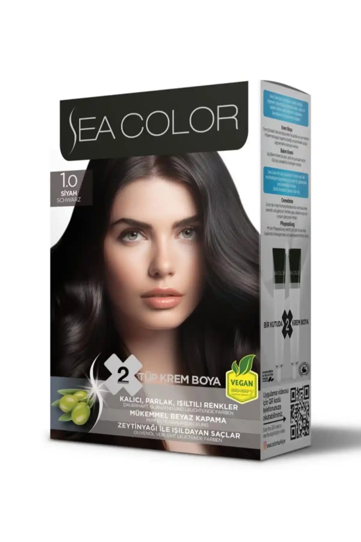 Sea Color Kit Siyah Saç Boyası - Yüksek Kalıcılık ve Parlaklık Sağlayan Ürün