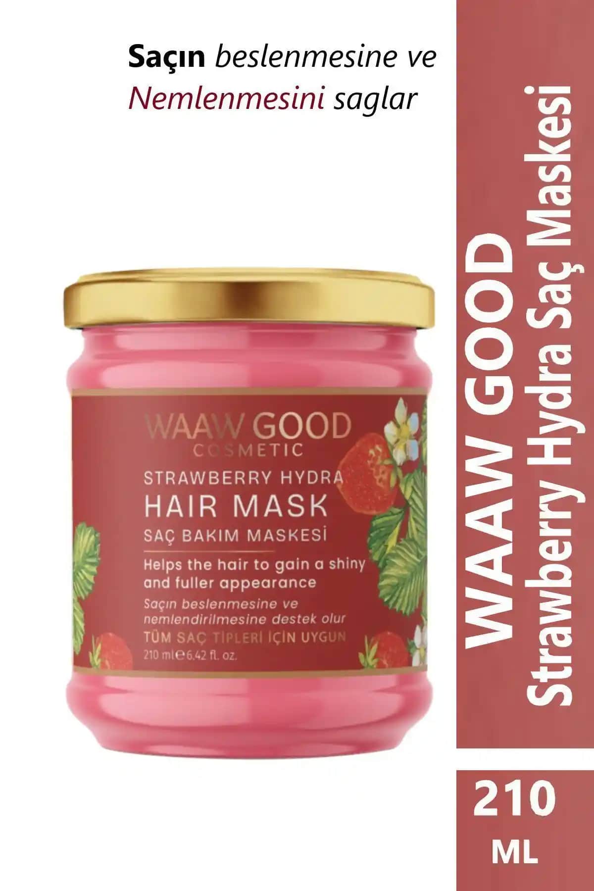 WAAW GOOD Strawberry Hydra Saç Maskesi: Doğal ve Etkili Nemlendirici Saç Bakım Ürünü