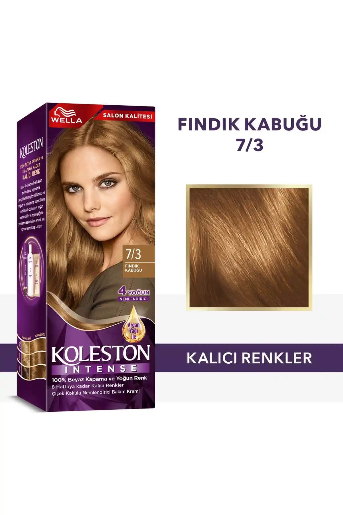 Wella Koleston Intense Saç Boyası 7/3 Fındık Kabuğu Rengiyle Uzun Süreli ve Doğal Görünüm