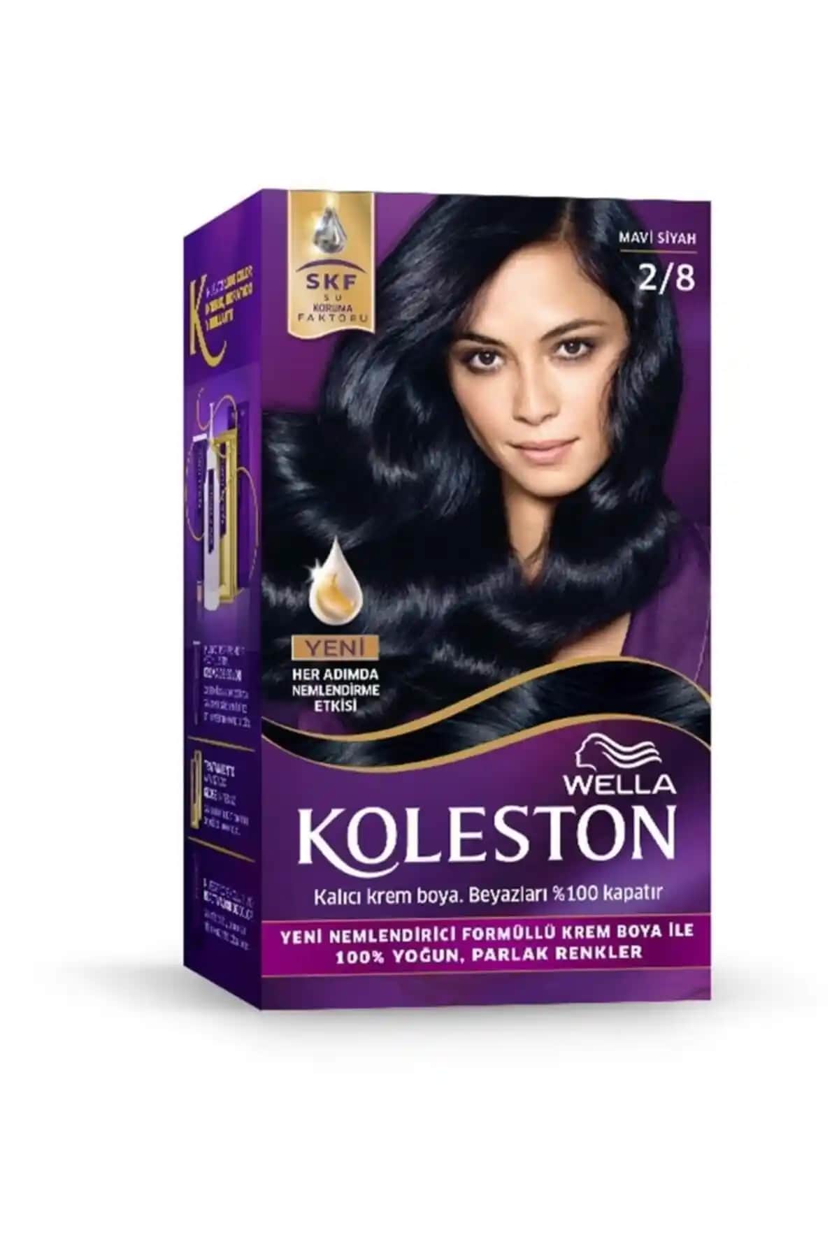 Wella Koleston Kit 2/8 Mavi Siyah Saç Boyası Kalıcılık ve Parlaklık Sağlayan Ürün
