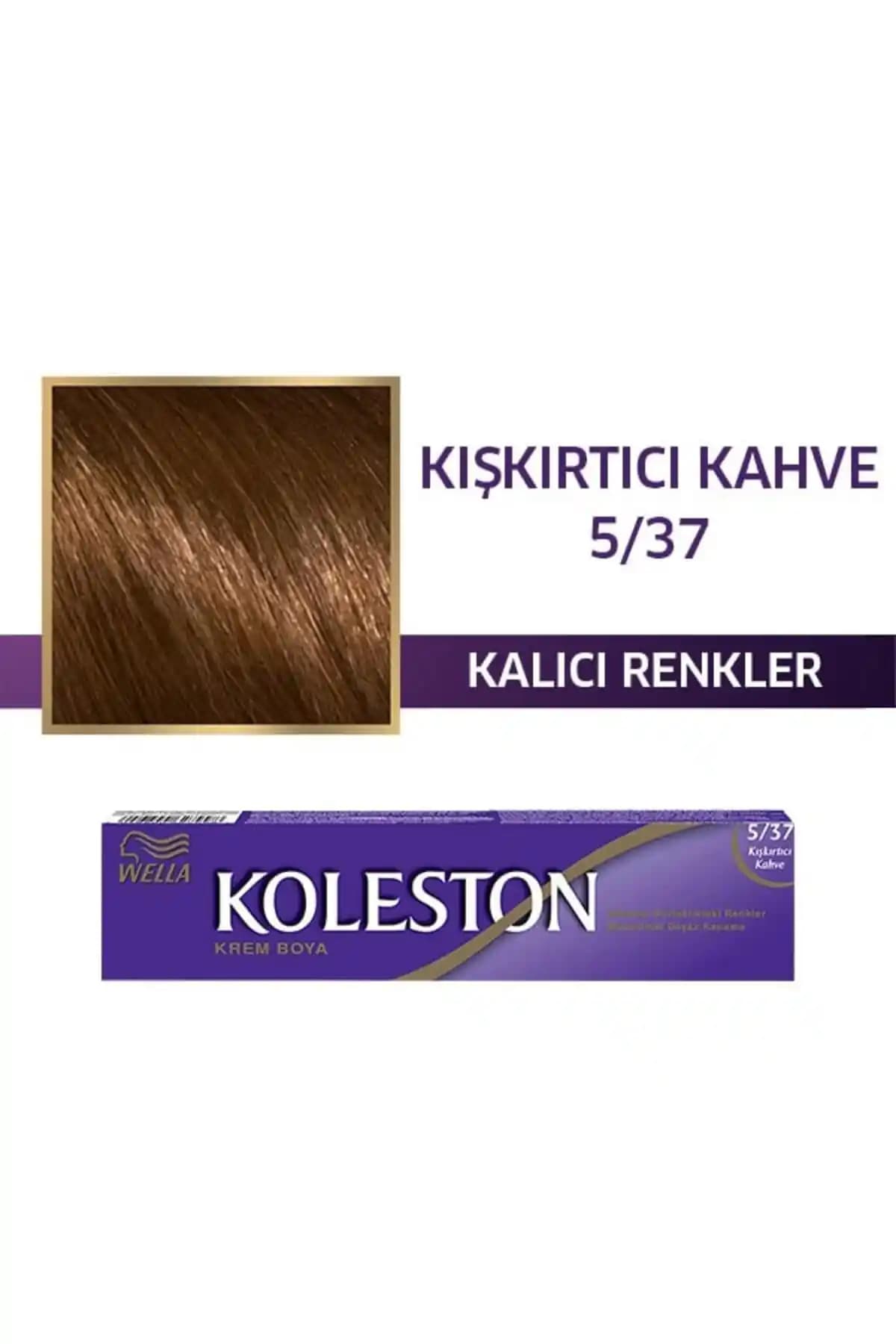 Wella Koleston Single Tüp Boya 5/37 Kışkırtıcı Kahve Profesyonel ve Ev Kullanımı İçin Uygun
