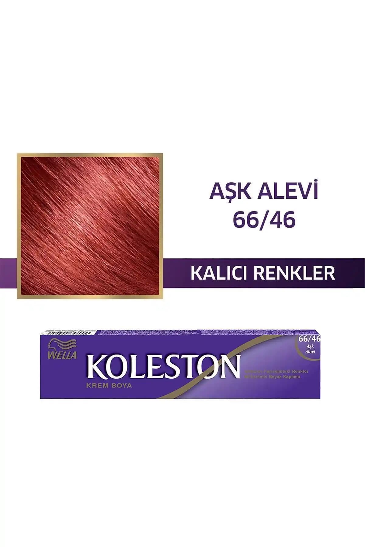 Wella Koleston Single Tüp Saç Boyası 66/46 Aşk Alevi: Canlı ve Kalıcı Kırmızı Tonu