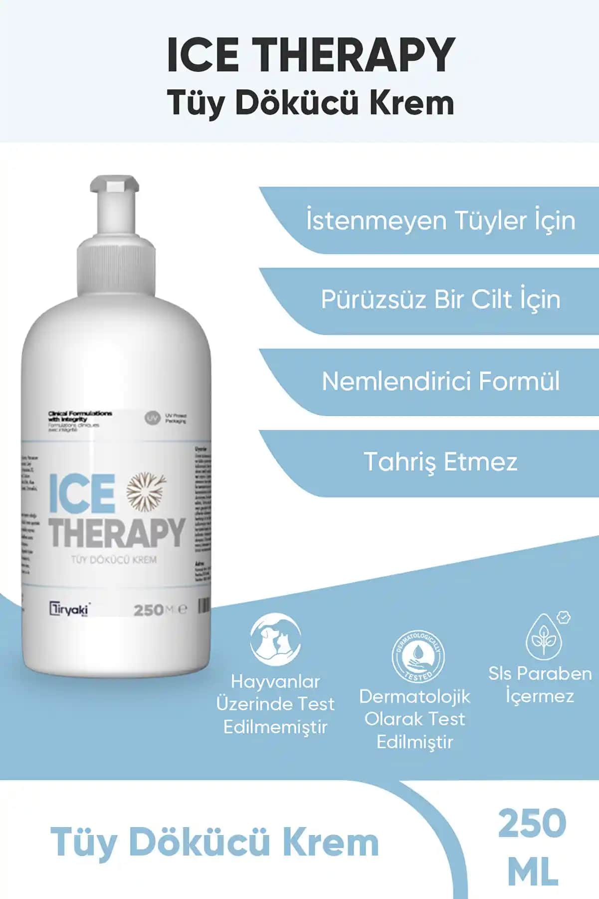 Ice Therapy Tüy Dökücü Krem 250 ml: Etkili ve Güvenilir Tüy Azaltıcı Çözüm