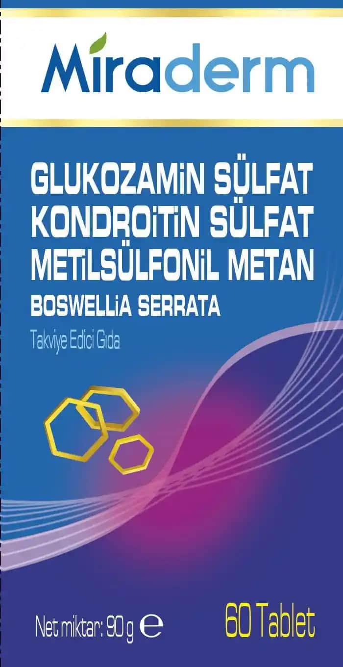 Miraderm Glukozamin, Kondroitin ve MSM Tabletleri ile Cilt ve Eklem Sağlığında Yenilikçi Çözümler