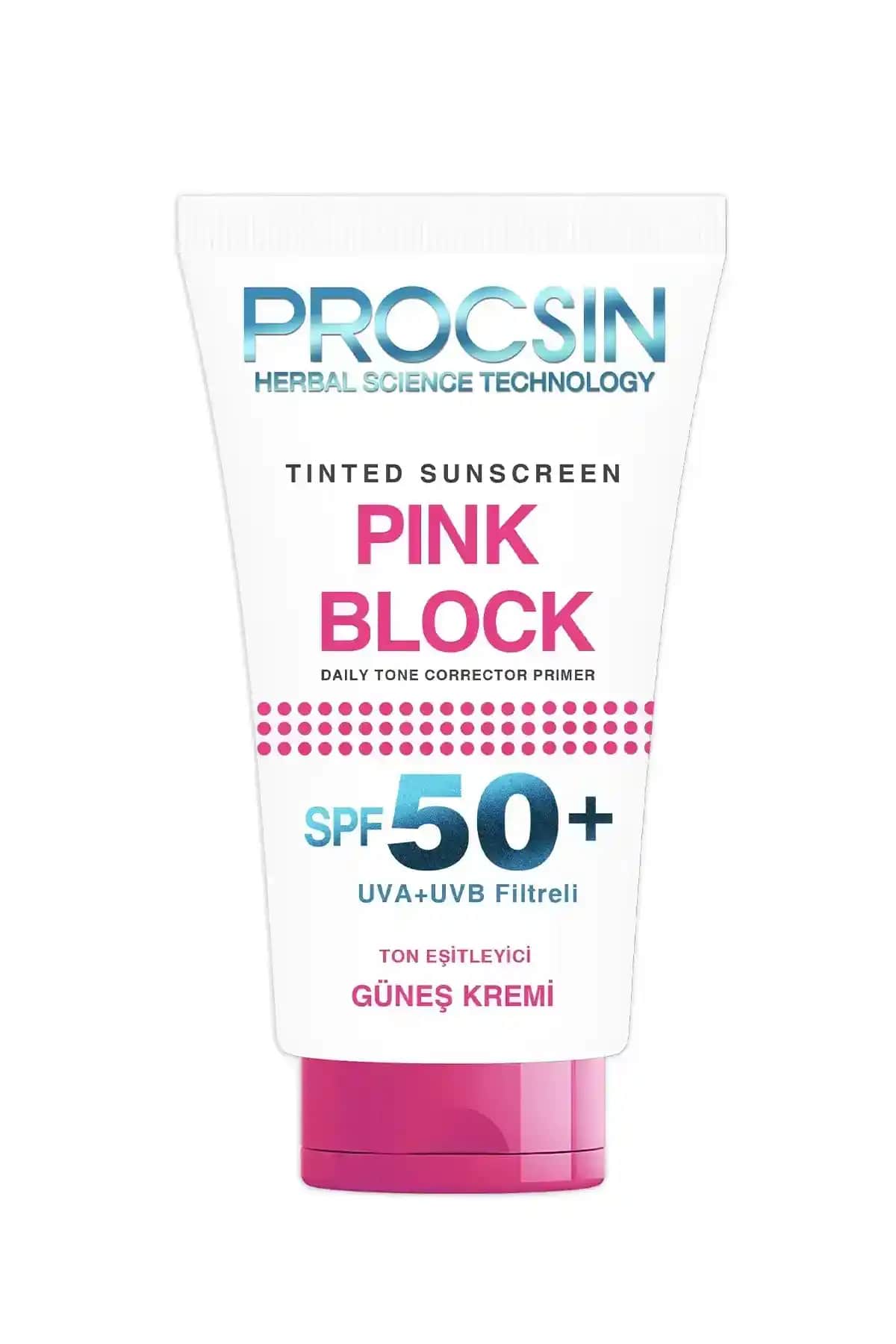 Procsin Pink Block Ton Eşitleyici Güneş Kremi SPF50+ ile Cilt Tonunuzu Güçlendirin ve Koruyun