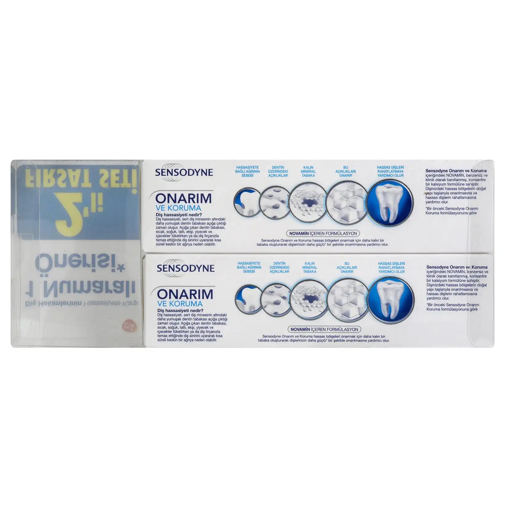 Sensodyne Onarım Koruma 2x75 ml Fırsat Paketi ile Hassas Dişlere Güç ve Koruma Sağlayın