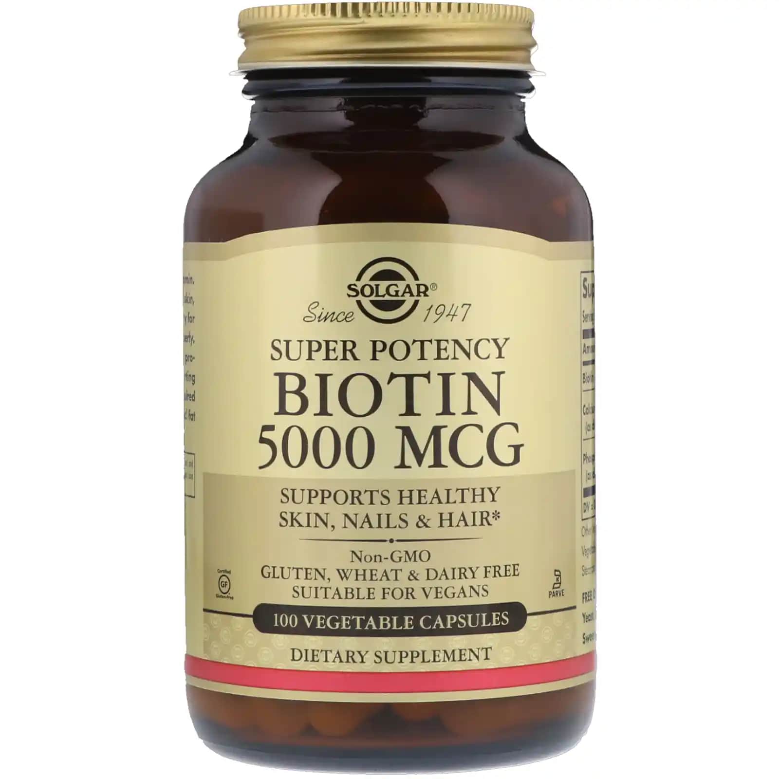 Solgar 5000 mcg Biotin: Saç, Tırnak ve Cilt Sağlığını Destekleyen Yüksek Doz Takviye