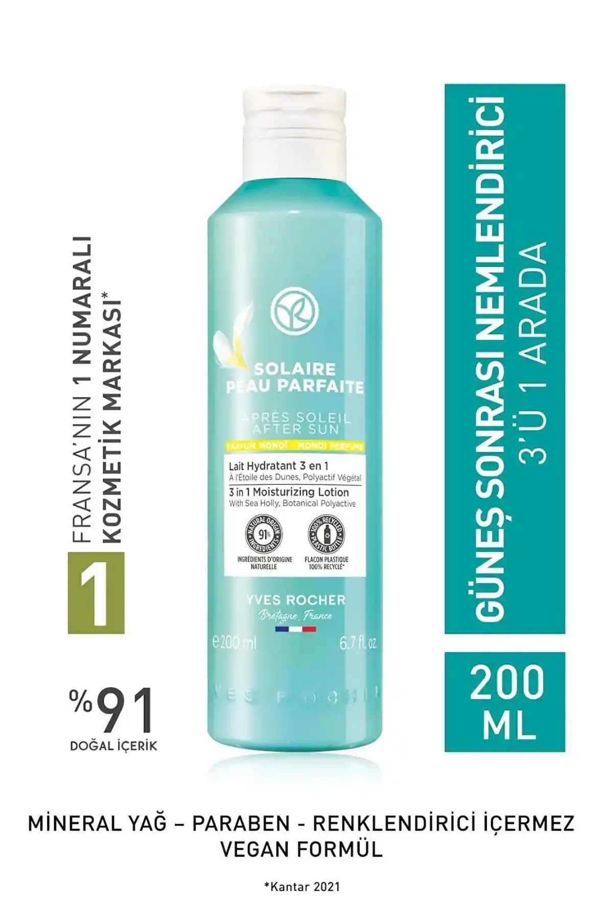 Yves Rocher Güneş Sonrası Nemlendirici Süt: Doğal ve Etkili Cilt Bakım Ürünü