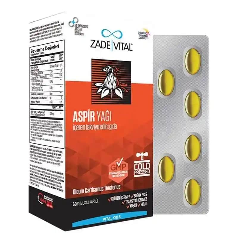 Zade Vital Aspir Yağı 600 mg Doğal İçeriği ve Sağlık Faydaları Hakkında Bilgi